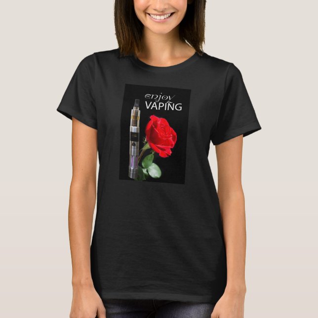 Camiseta Vaping e rosa (Frente)