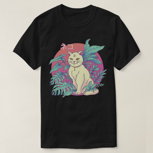 Camiseta Vapor Cat Premium (Frente do Design)