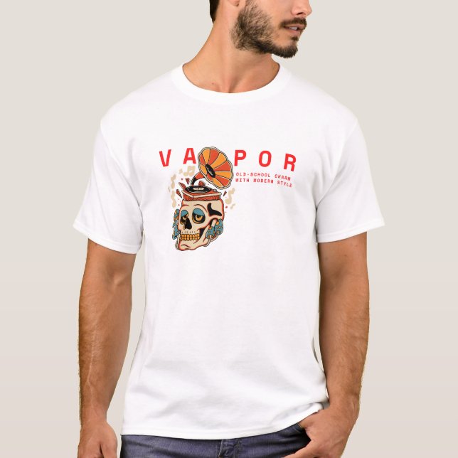 Camiseta Vapor: Charme da Velha Escola com Estilo Moderno! (Frente)