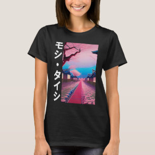 Camiseta Vapor estético de roupa estética da cereja japones