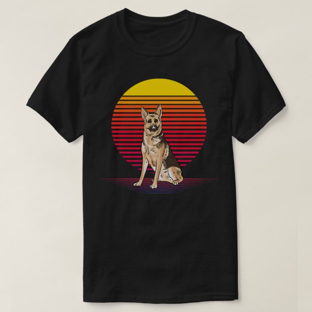 Camiseta Vapor german shepherd (Frente do Design)