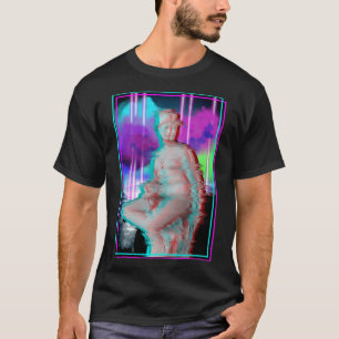 Camiseta Vaporwave Aesético Glitch Estátua Grega Retrowave