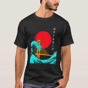 Camiseta Vaporwave Aestésico De Longa Folha ShirtGreat Wave