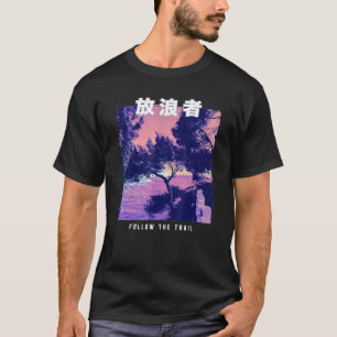 Camiseta Vaporwave Aestética Glitch 80s Retro Beach