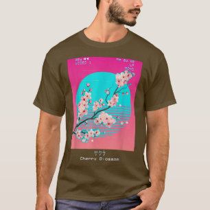 Camiseta Vaporwave Aestética Japonês Sakura Chersom