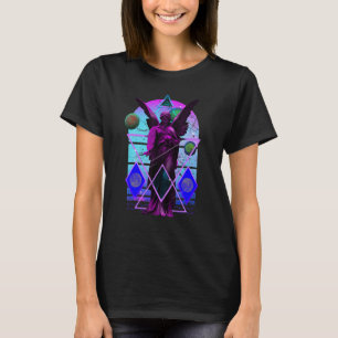 Camiseta Vaporwave Angel Sculture Statu Illuminati Eye