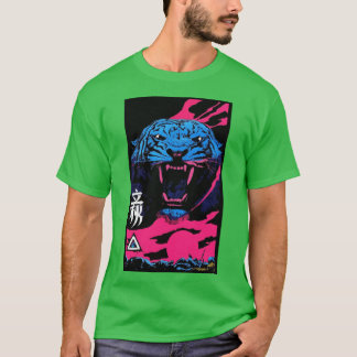 Camiseta Vaporwave Animal Printiger Modern Fashion Cyberpun