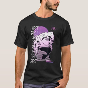 Camiseta Vaporwave Art Statue Sculpture Japonês 80s Retro