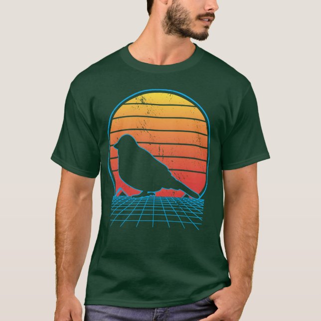 Camiseta Vaporwave Bird Lover Birdwatch Bird Whisperer r (Frente)