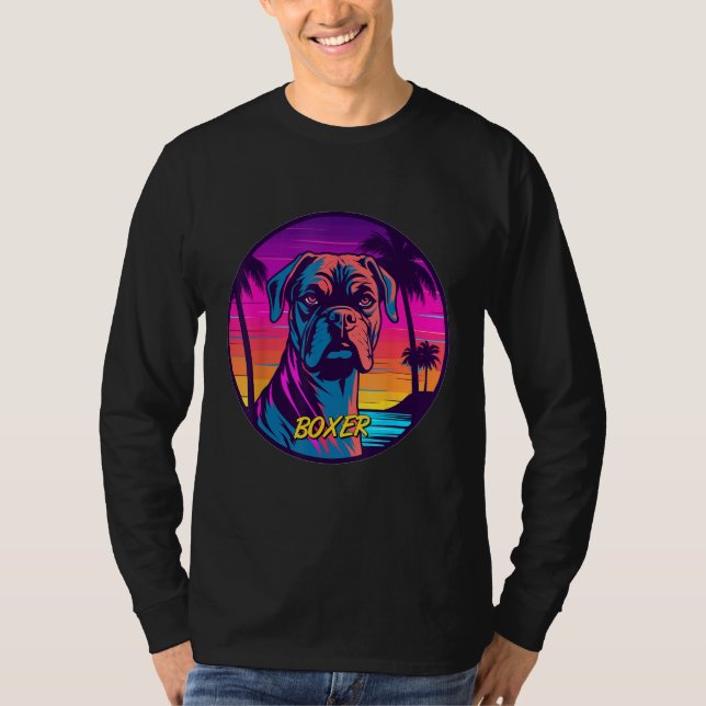 Camiseta Vaporwave Boxer Retro Futuristic Boxer (Frente)