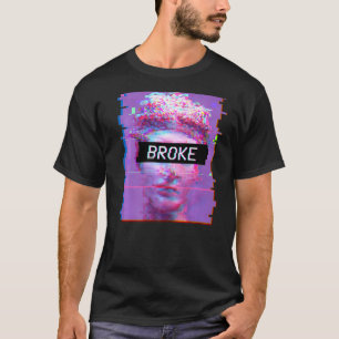 Camiseta Vaporwave David Statue Aestic Art Broke Michela