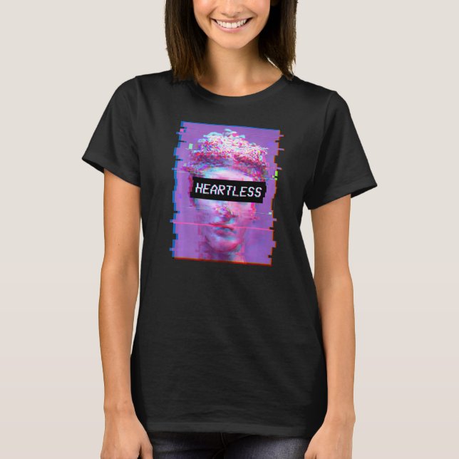 Camiseta Vaporwave David Statue Aestic Art Heart Mic (Frente)