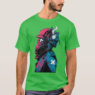 Camiseta Vaporwave Gas Mask Streetwear Urban Style friends