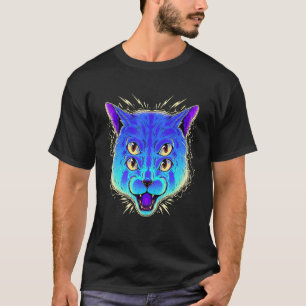 Camiseta Vaporwave gato de 4 olhos Gatinho Felino Gato Estr