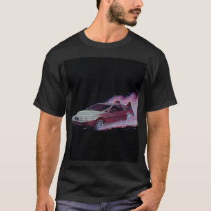 Camiseta Vaporwave Glitch Car - Carro dos Anos 80