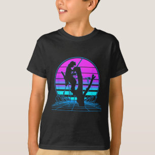 Camiseta Vaporwave Goth Pastel de Escalar Árvores 