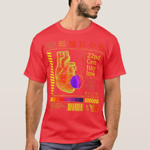 Camiseta Vaporwave Heart Streetwear Eboy Roupas Japonesas A