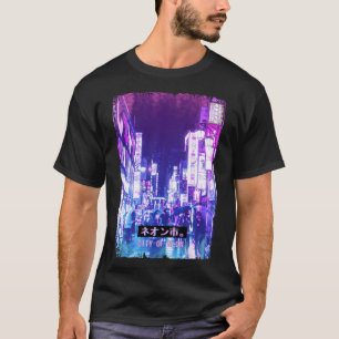 Camiseta Vaporwave Japan Street Fashion Tokyo City Rush