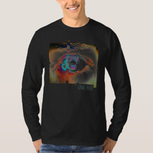 Camiseta Vaporwave Japonês Assistindo Jogo De Olhos Sobre O