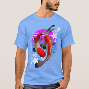 Camiseta Vaporwave Japonês Koi Sakura Cherry Blossom Nishi