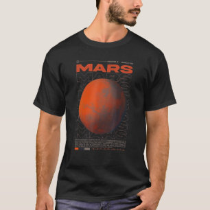 Camiseta Vaporwave Marte Sistema Solar Planeta Espaço Exter
