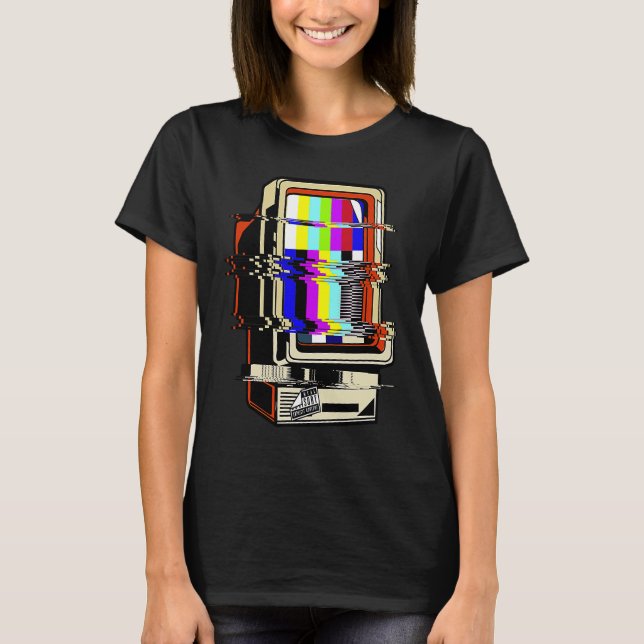 Camiseta Vaporwave No Signal Television Off Air Glitp Comp (Frente)