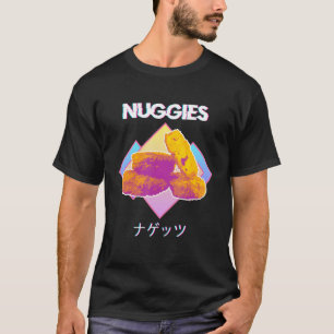 Camiseta Vaporwave Nuggets Chicken Nuggets Japonês Kanji