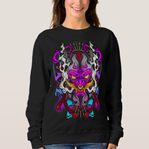 Camiseta Vaporwave Oni Japonês Demon Face Devil Oni H