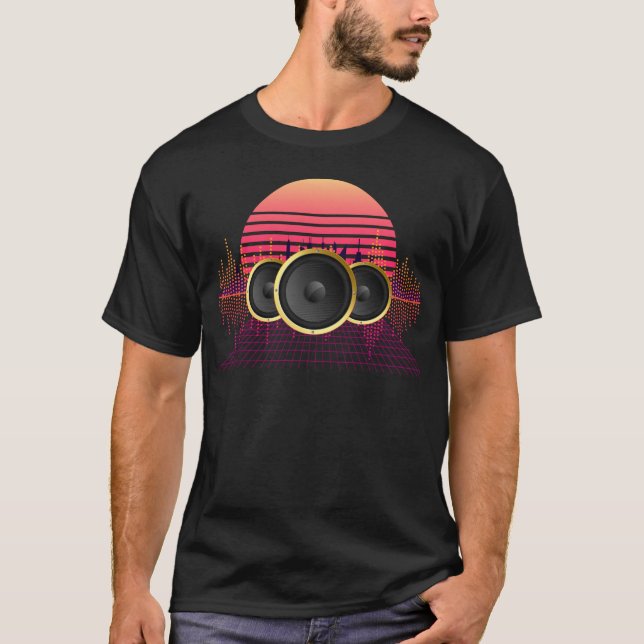 Camiseta Vaporwave Retro Sunset (Frente)
