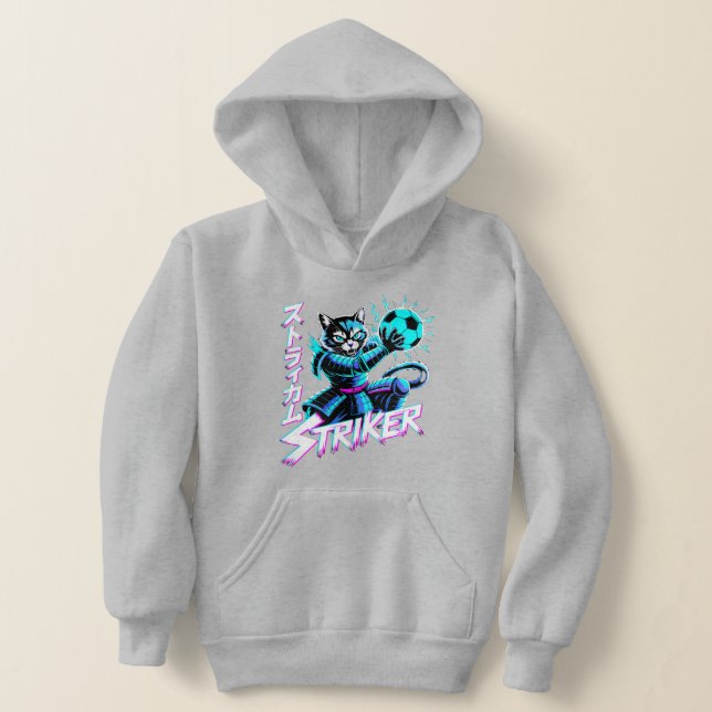 Camiseta Vaporwave Samurai Striker Cat For Anime Gamers (Postura )