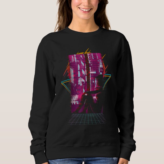 Camiseta Vaporwave Synth Sad Girl Retro Design (Frente)