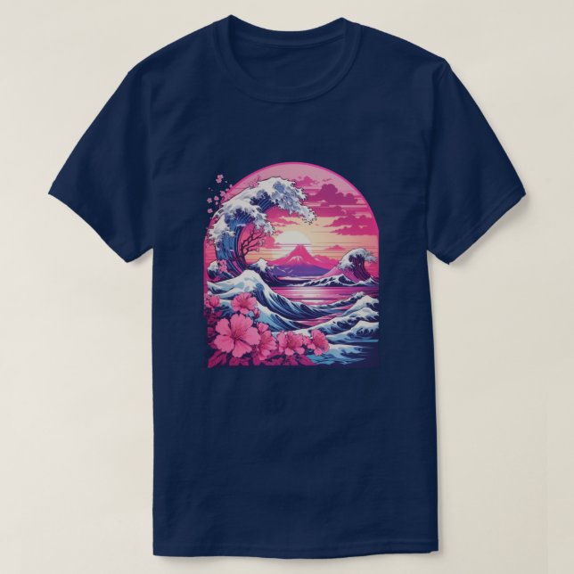 Camiseta Vaporwave Synthwave anos 80 Japão Onda de Excelent (Frente do Design)