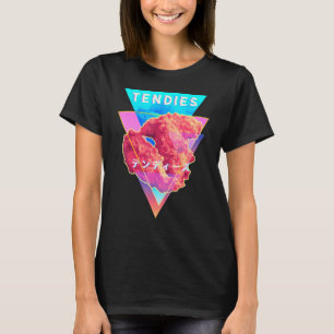 Camiseta Vaporwave Tendies Chicken Tendies Japonês Kanji C
