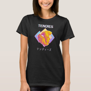 Camiseta Vaporwave Tendies Chicken - Tendies Kanji Japonês