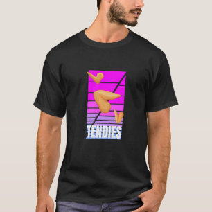 Camiseta Vaporwave Tendies Chicken - Tendies Kanji Japonês