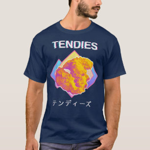 Camiseta Vaporwave Tendies Chicken - Tendies Kanji Japonês