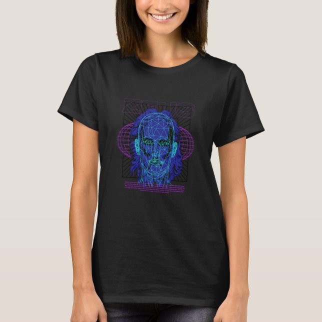 Camiseta Vaporwave Zeus Ancient Greek Mythology Gods of Oly (Frente)