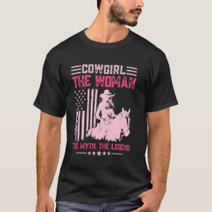 Camiseta Vaqueira A Mulher O Mito A Lenda Oeste Coun