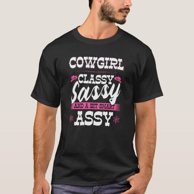 Camiseta Vaqueira Clássica Sassy E Assy Rodeio Ocidental Co (Frente)