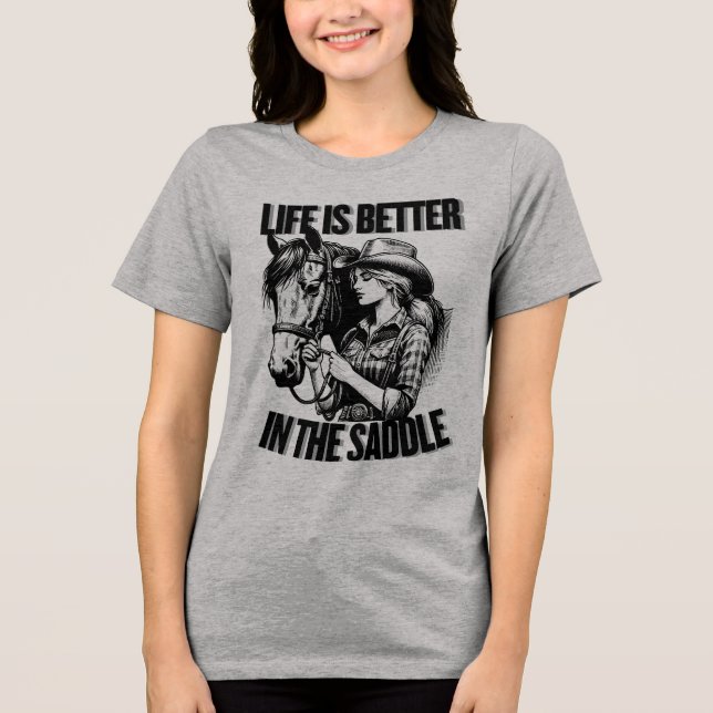 Camiseta Vaqueira Com Cavalo (Frente)