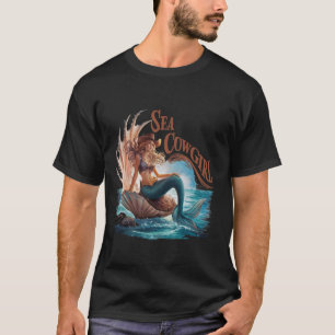 Camiseta Vaqueira Concha Marinha Vaqueira Surfista Country