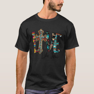 Camiseta Vaqueira Cristã de Couro Ocidental Leopardo Amor L