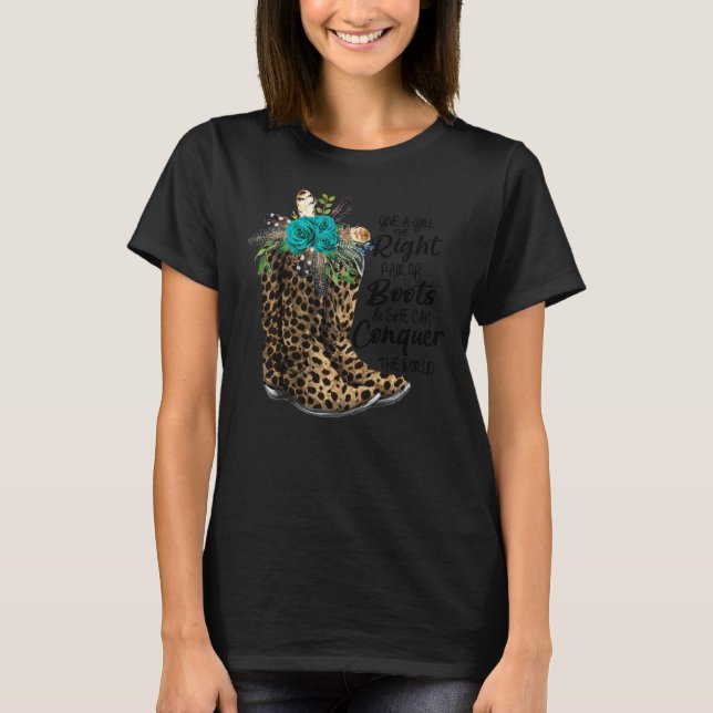 Camiseta Vaqueira Dê À Garota O Par De Botas Countr (Frente)