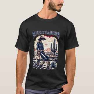 Camiseta Vaqueira de Botas no Chão I Vaqueira Ousada Ociden
