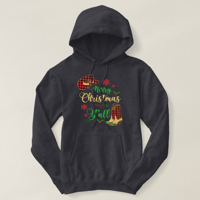 Camiseta Vaqueira de Natal Hat & Boots Hoodie Sweet (Frente do Design)