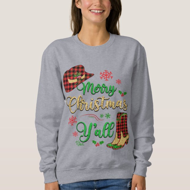 Camiseta Vaqueira de Natal Hat & Boots Sweet (Frente)