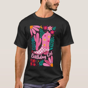 Camiseta Vaqueira De Rodeio De Aniversário Flor Selvagem Bd