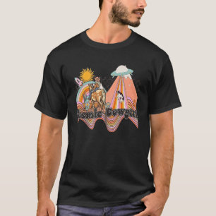 Camiseta Vaqueira do Deserto Espaço Cósmico Ocidental Retro