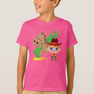 Camiseta Vaqueira e cavalo