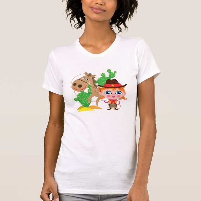 Camiseta Vaqueira e cavalo (Frente)